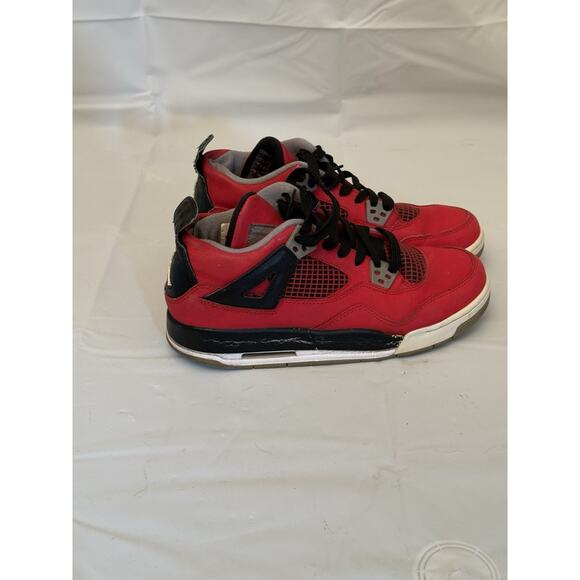 Nike Air Jordan 4 IV Retro Toro Red Cement 408452-603 Youth Size 6Y US *READ* - Picture 1 of 10